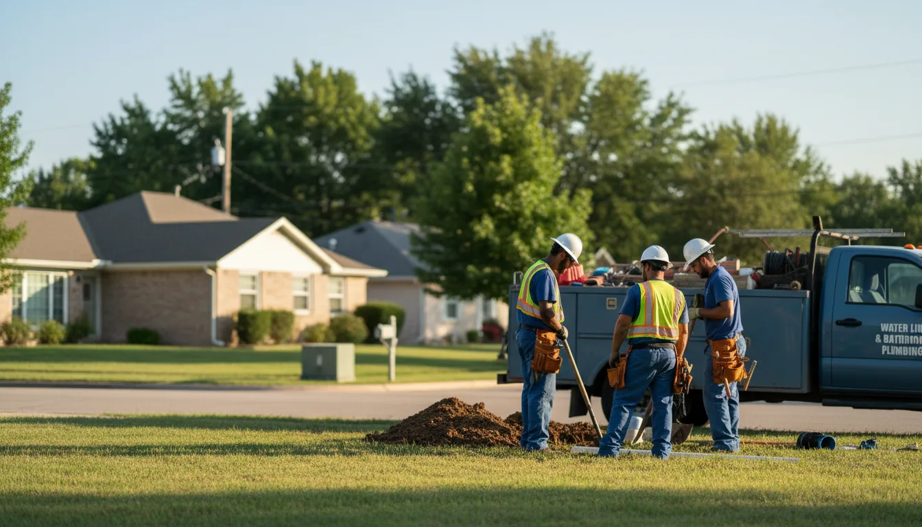 Residential water line and bathroom plumbing service in Van Buren, OH